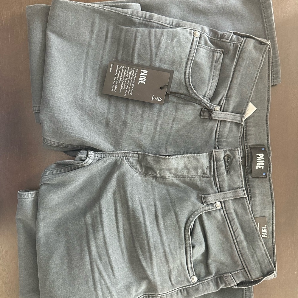 PAIGE Gray Slim Jeans Modern Fit